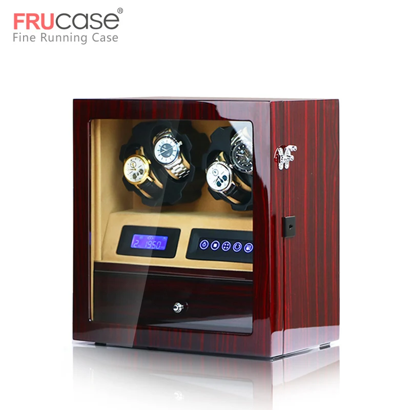 FRUCASE часы winder box часы дисплей шкаф часы коллектор с светодиодный сенсорный экран дисплей 4+ 5