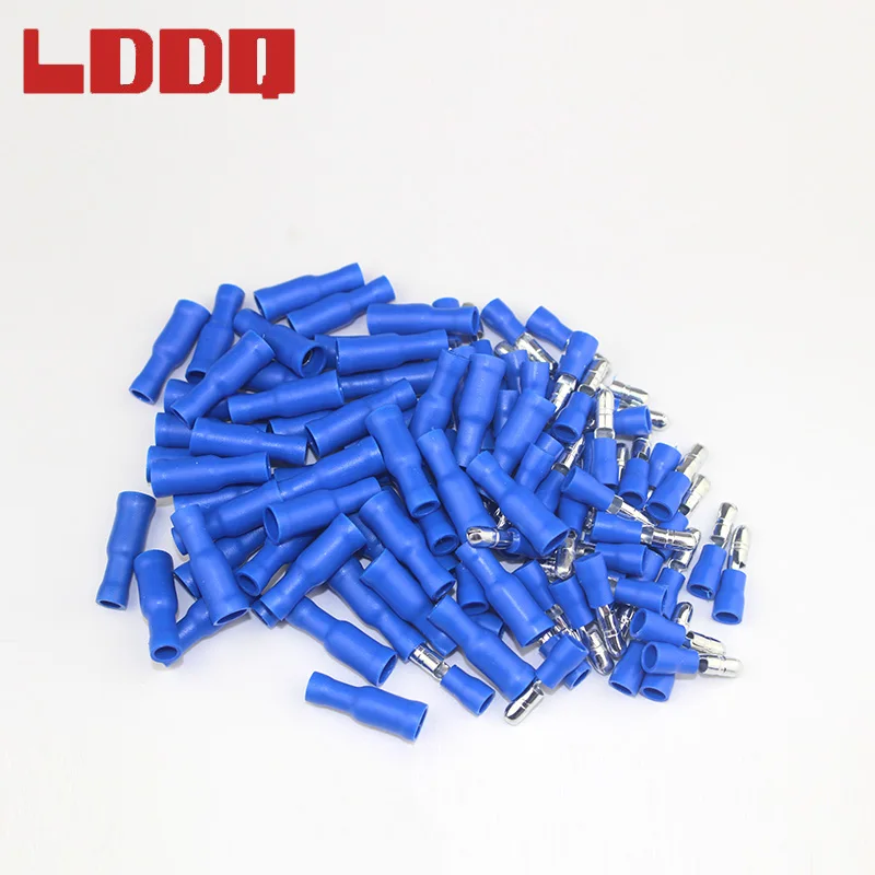 LDDQ 50 пара/лот синий цилиндрический тип женский/Мужской провод сращивания