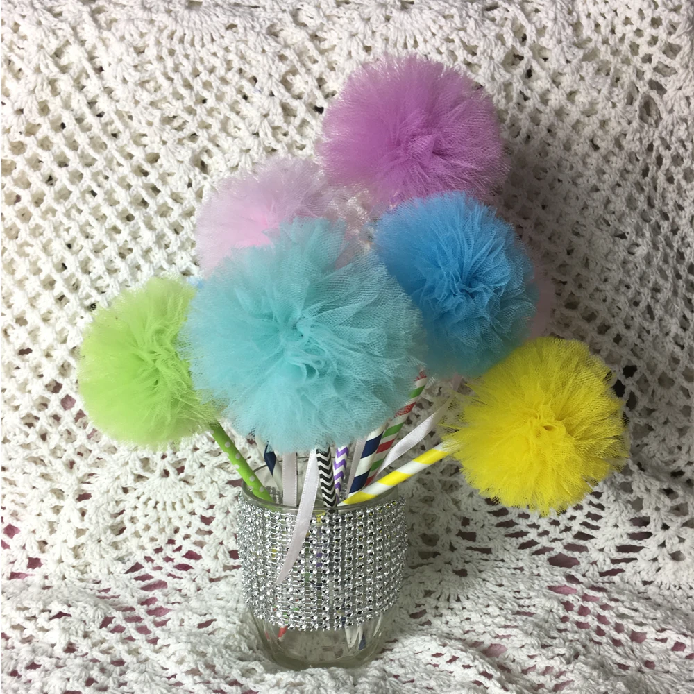 10 шт. в наборе тюлевые помпоны для сказочной принцессы праздничные сувениры