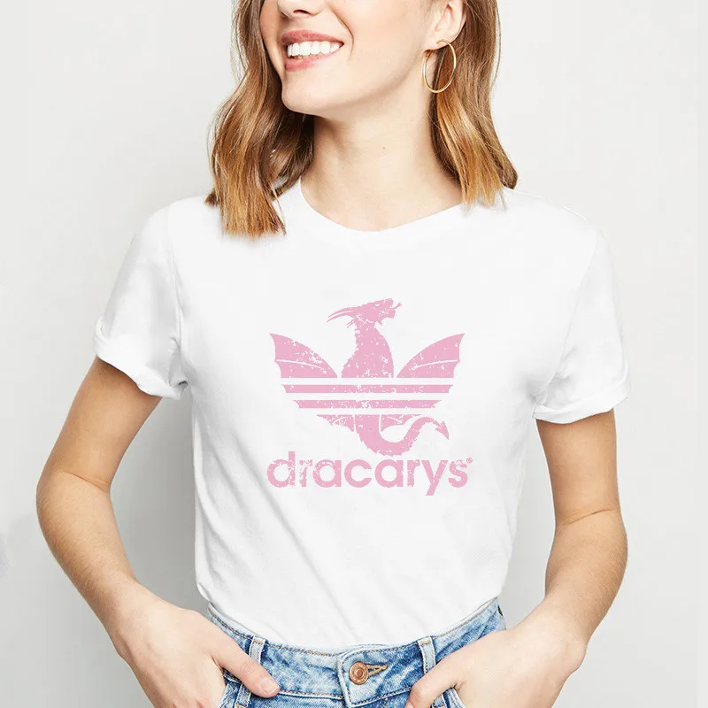 xb42205 Dracarys Футболка женская мама драконов белая с принтом vogue Футболка camiseta летние топы dracarys Винтажная Футболка femme mujer - Цвет: xb42205