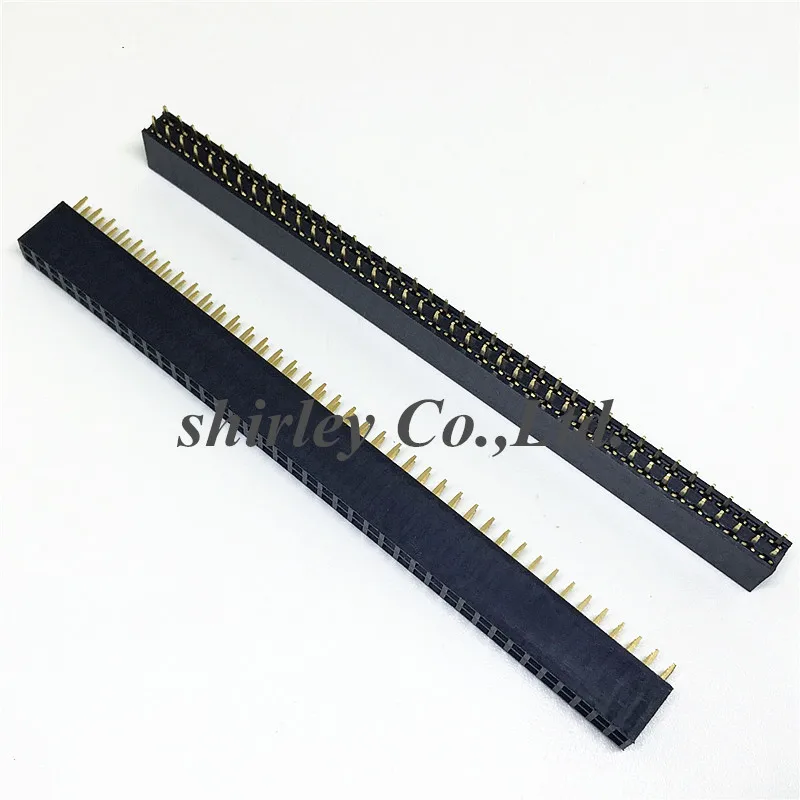 

100PCS 2X40 PIN Double row Straight FEMALE PIN HEADER 2.54MM PITCH Strip Connector Socket 2*40 40P 40PIN 40 PIN FOR PCB BOARD