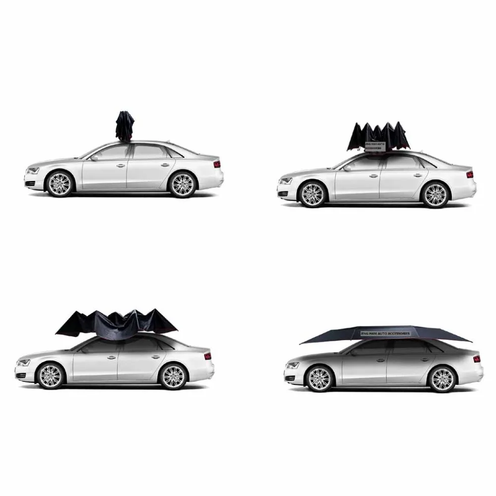 Портативный Съемный автоматический автомобильный зонт от солнца с беспроводным