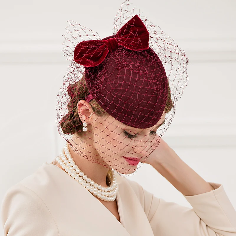 Женский винтажный шерстяной берет фетровая шляпа в горошек английском