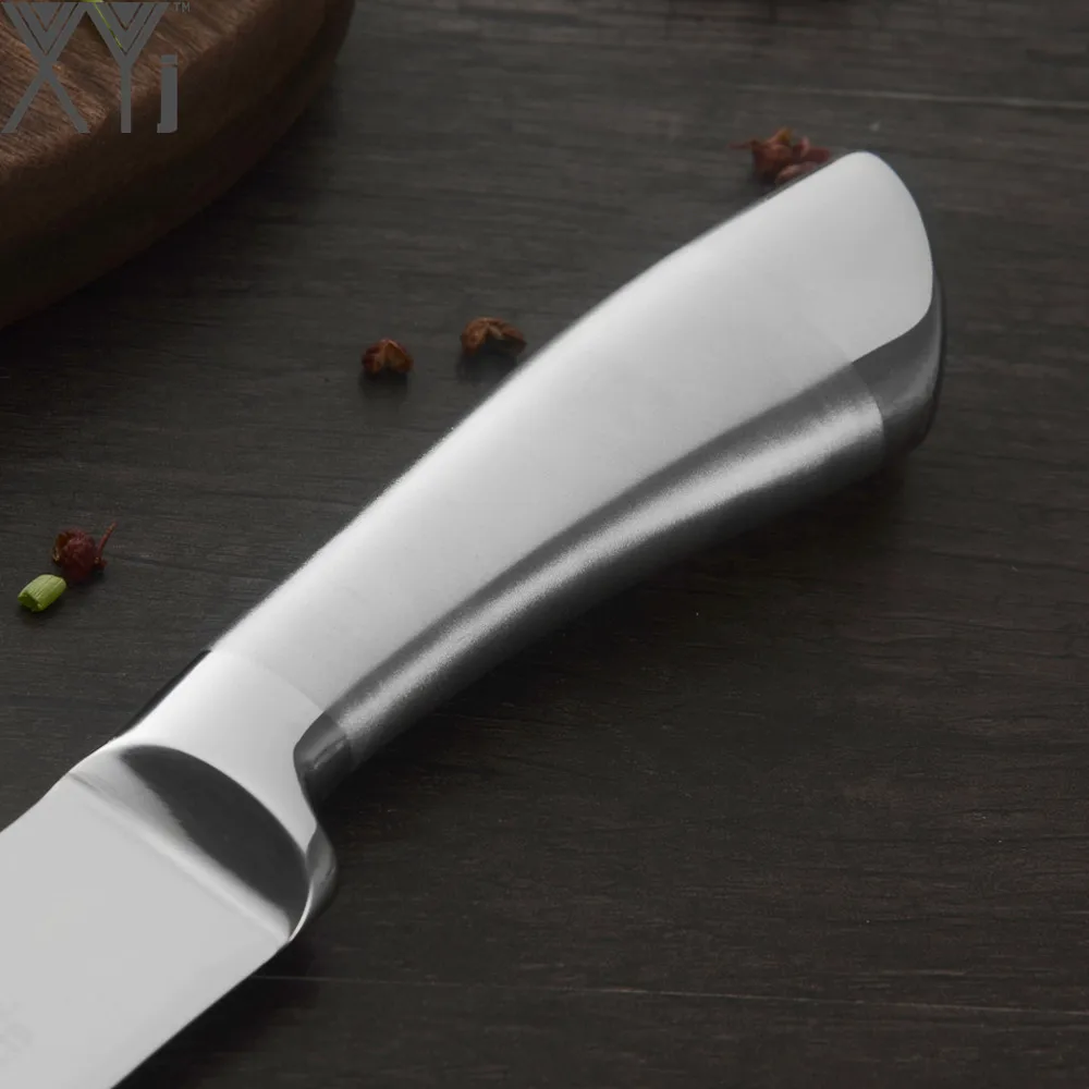 XYj 8 дюймов нержавеющая сталь нарезки Ножи мясо суши рыба пособия по кулинарии