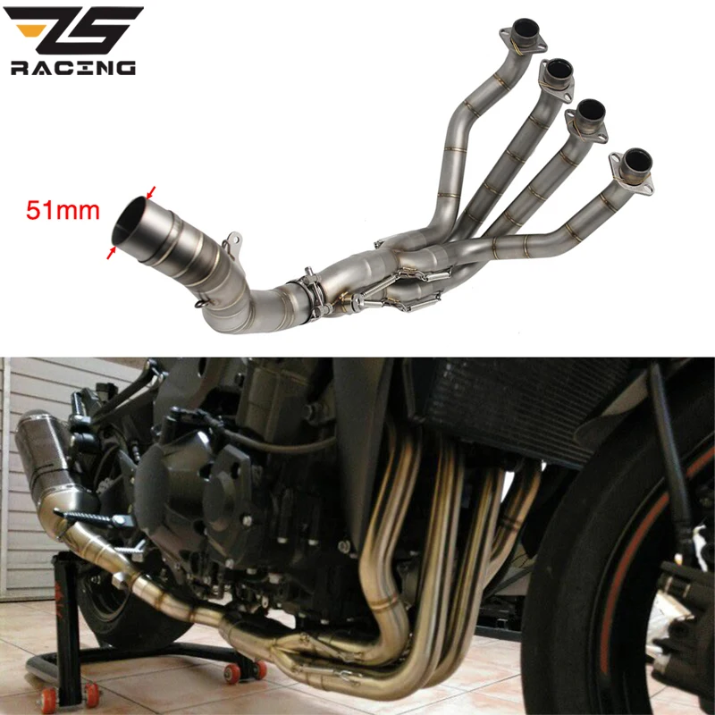 Выхлопная труба ZS для гоночного мотоцикла Модифицированная глушитель Kawasaki Z1000
