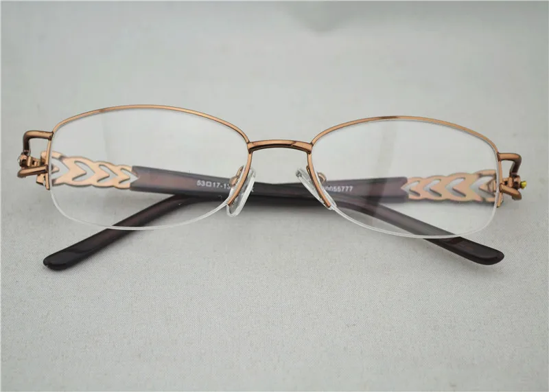 Женские оптические полуочки в металлической оправе Брендовые мужские очки для