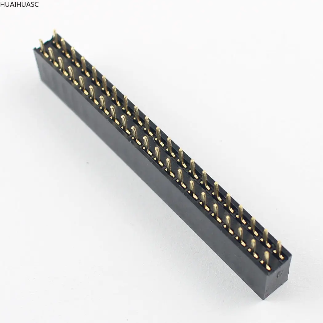 10 шт. 2 54 мм шаг 2x21 Pin код 42 Женский двойной прямой ряд штыревой разъем
