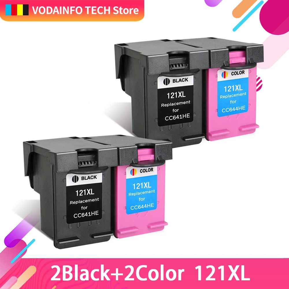 Сменный чернильный картридж QSYRAINBOW для hp 121 XL HP Deskjet D2563 F4283 F2423 F2483 F2493 F4213 F4275 |