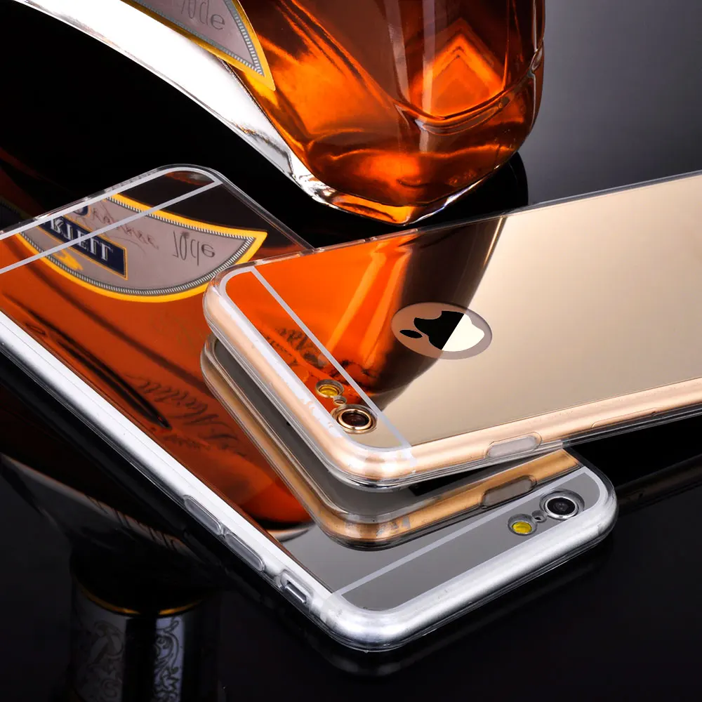 Ретро Роскошные Прозрачный ТПУ Рамки Bling Зеркало Крышка для iPhone 6 6 S  плюс цвета: золотистый, Серебристый Супер тонкий гибкий мягкий чехол для  iPhone6s 5.5 | AliExpress