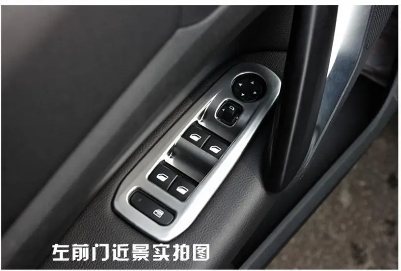 Car Accessories Matte ABS Windows nt decoration sequins Cover ABS Chrome plate For Peugeot 308 SW Rear View 5-door
