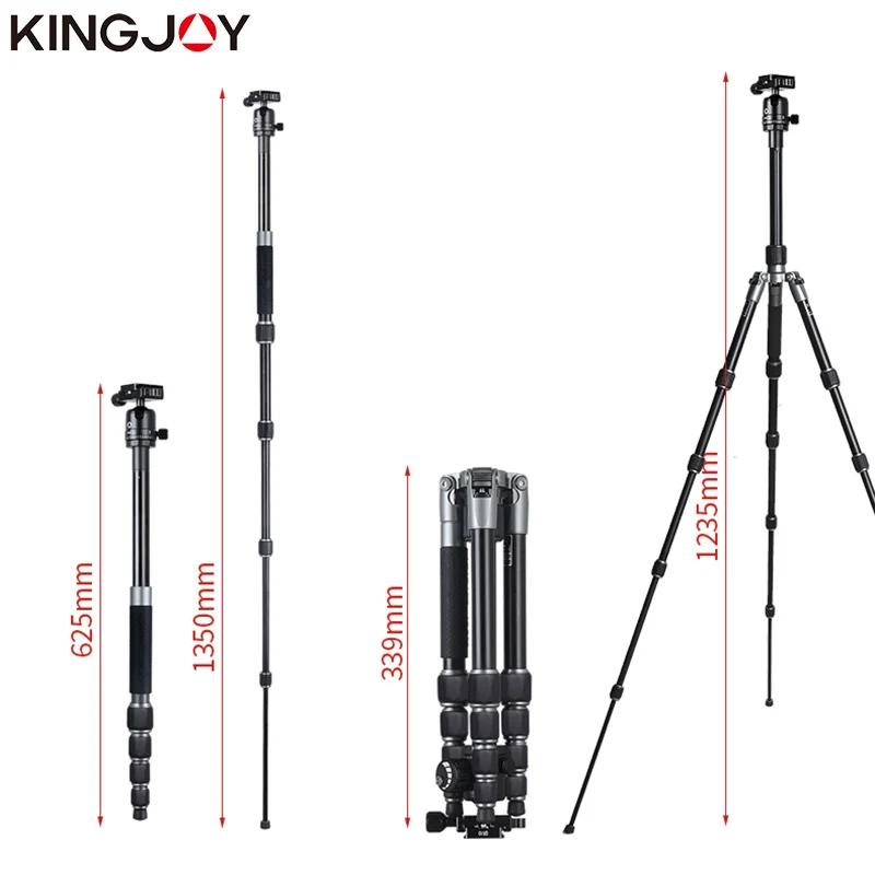 KINGJOY официальный A61/A81 + T11 штатив для камеры из углеродного волокна монопод Dslr всех