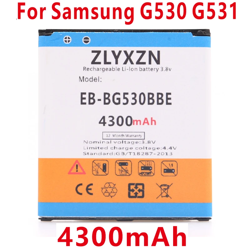 4300 мА/ч EB BG530BBE Батарея для samsung Galaxy Grand Prime G530 G530F G5308W G531 G531f G531h J3 2016 J5 BG530BBC