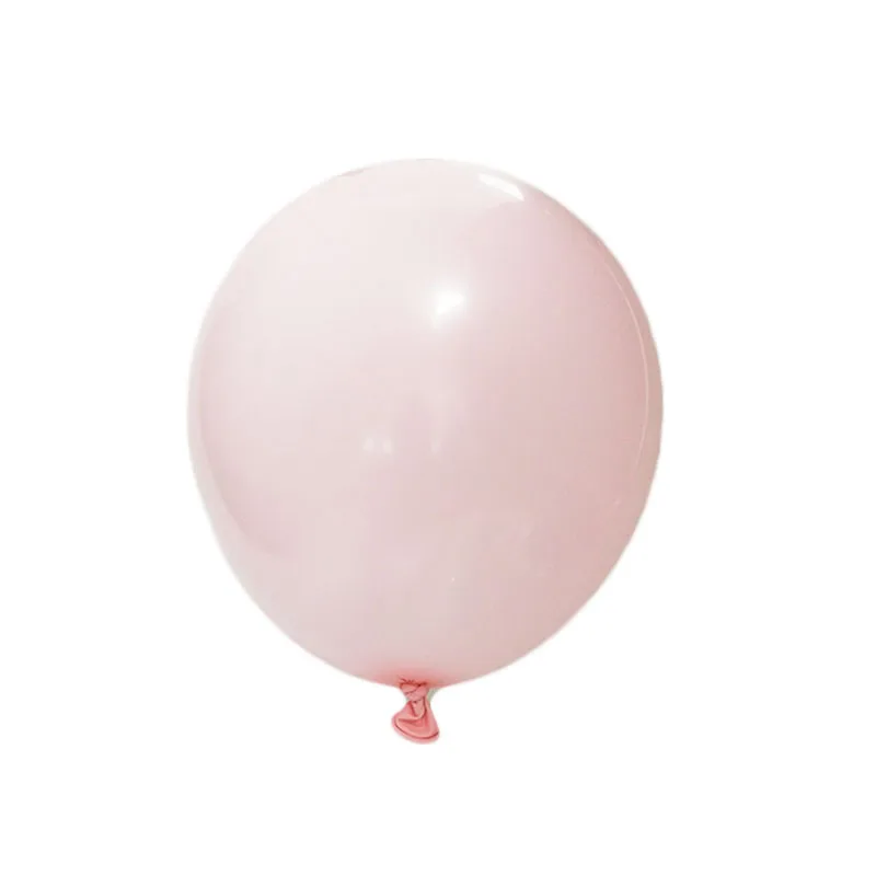 light pink 100 шт розовые шары в виде Макарон для детского душа, украшения для дня рождения, украшения для крещения, пастельные шары, свадебные шары S6X - Цвет: light pink