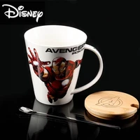 hot sale disney baby ceramic mug cup kids child women man drinking cup office coffeeteamilk mug cup with cover and spoon