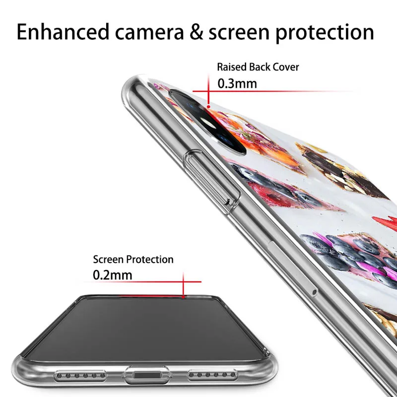 Чехол USLION для iPhone X XS XR Xs Max прозрачный мягкий чехол-накладка из ТПУ с принтом