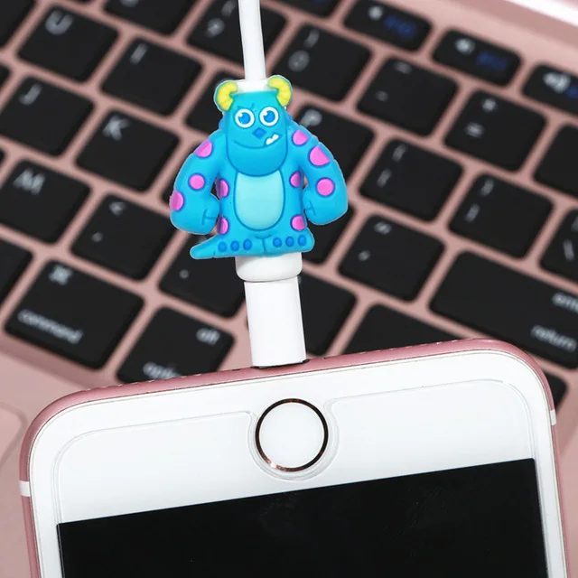 FFFAS мультфильм рисунок кабель протектор USB устройство для сматывания кабеля для Apple IPhone 4 5 5S 6 6s 7 8 X Plus кабель защиты милые украшения - Цвет: Model H