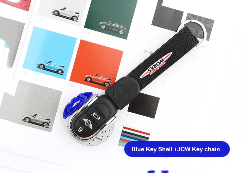 Фиолетовый IJDMTOY красный JCW тормозной диск форма брелок оболочка Крышка для MINI Cooper 3rd Gen F55 F56 F57 F54, Gen2 F60 земляк умный ключ - Название цвета: Фиолетовый