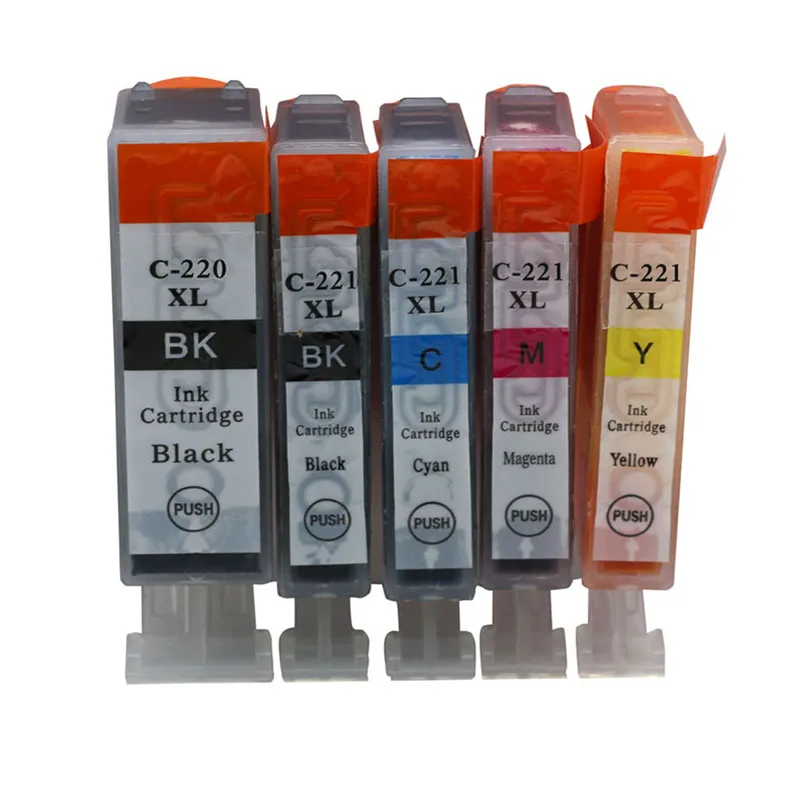15PK чернильные картриджи PGI220 220XL CLI221 221XL струйный принтер совместимый для Canon Pixma MP640 MP640R MP980 Cartouche Impressora