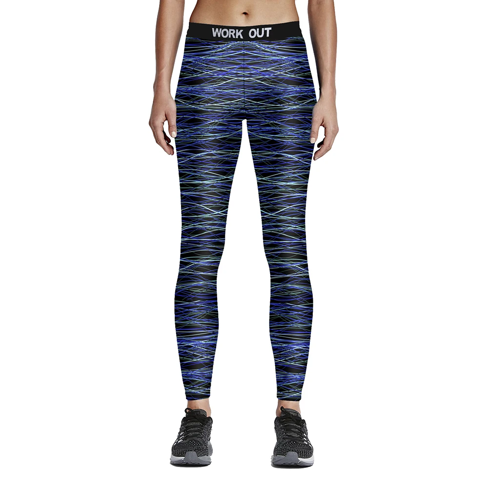 Градиентные темно синие спортивные штаны для бега женщин размеры от S до 4XL Черные