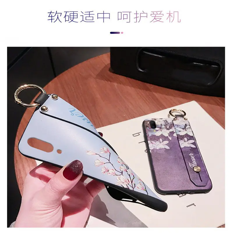 Мягкий чехол из ТПУ с ремешком на запястье для Huawei P Smart Plus чехлы-держатели