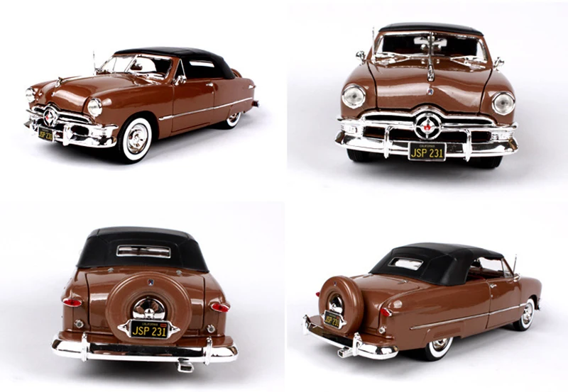 1:18 весы Ford 1950 винтажные классические модели автомобилей для литья под давлением