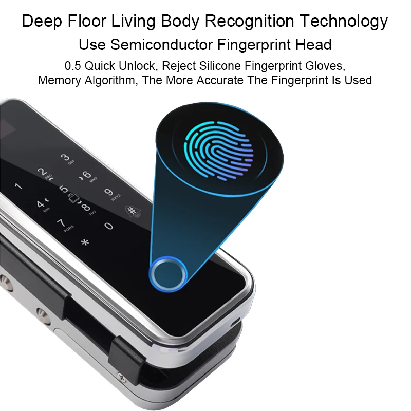 Eseye стеклянный дверной замок деревянные двери отпечатков пальцев Дверной для