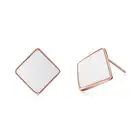 Новый простой квадратный черный, белый цвет розовое золото геометрические серьги для женщин трендовые креативные ювелирные изделия вечерние подарок Oorbellen SAE144