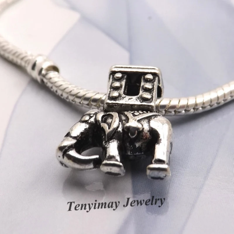 Таиланд Слон форма античный сплав Бусины Европейский Шарм бусины для змеиной