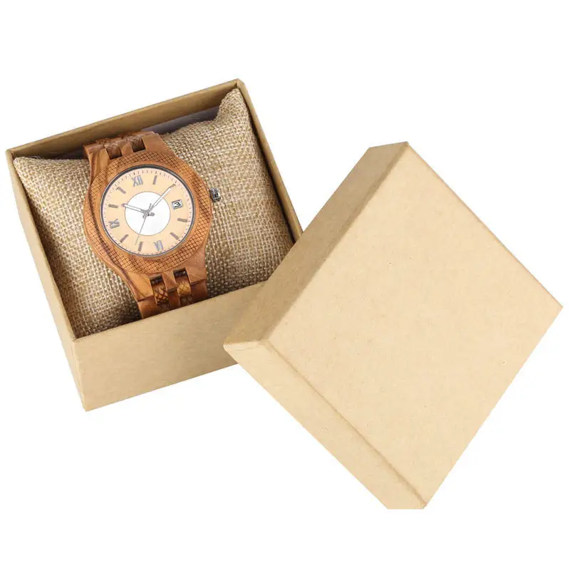 

2019 Wooden Watch Zebra Ebony Calendar Function Quartz Wooden Watch Luminous Hands Couple Watches for Lovers montre couple