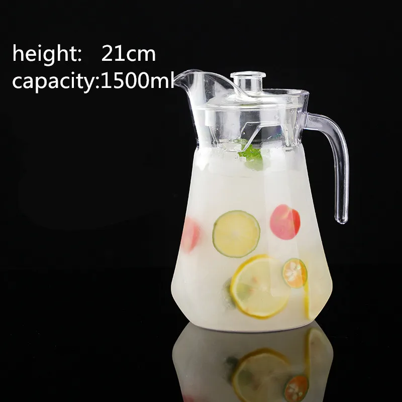 1300ml Большая емкость акриловый Молоко Фруктовый Сок Горшок для бара вечеринок вина пивная бутылка Напиток холодная вода чайники анти-падение кувшин для воды кувшин - Цвет: 1300ml