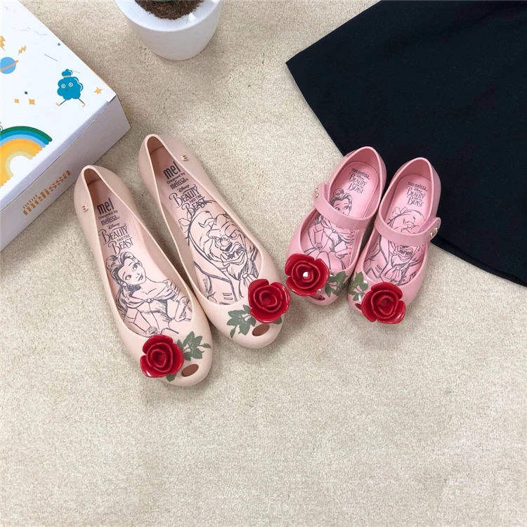 Женская обувь Melissa желе сандалии с розовыми цветами мягкая подошва 2019|Боссоножки