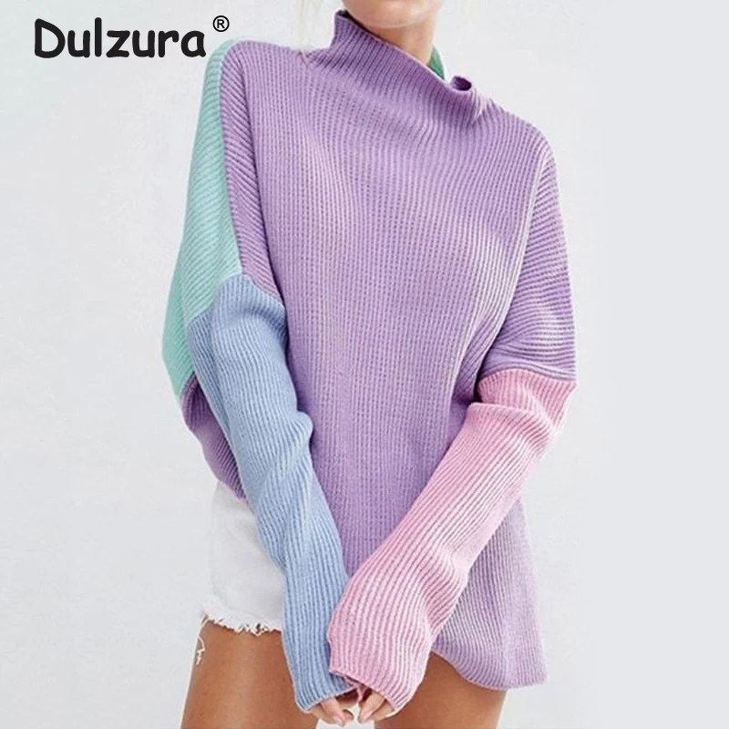 Фото Женский вязаный свитер с рукавом летучая мышь | Женская одежда