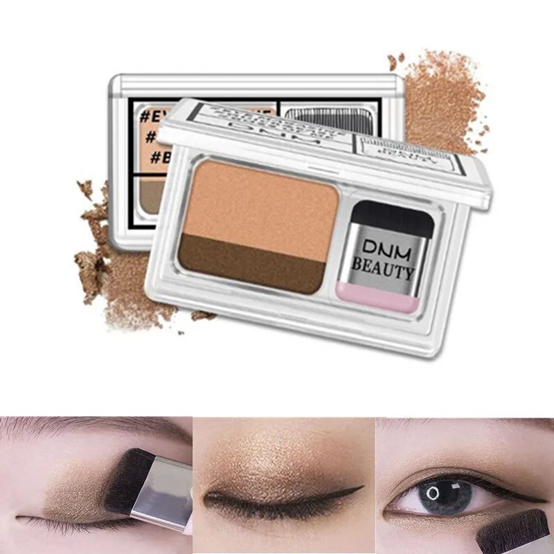 Двойной цвет Lazy Eye Shadow Layer макияж палитра водонепроницаемый для начинающих