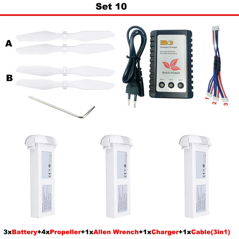 FIMI A3 RC Quadcopter запасные части 11,1 V 2000 mAh 3S аккумуляторная батарея Lipo RC батарея для RC беспилотная часть - Цвет: Set10