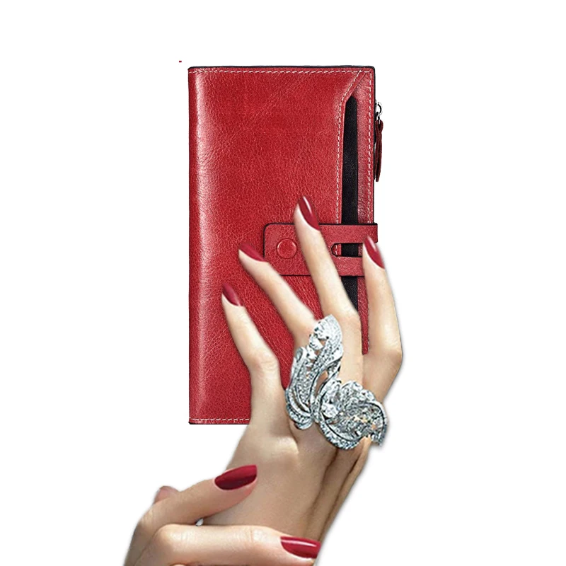 2019 натуральная кожа Для женщин кошелек женский лучший телефон бумажник карман