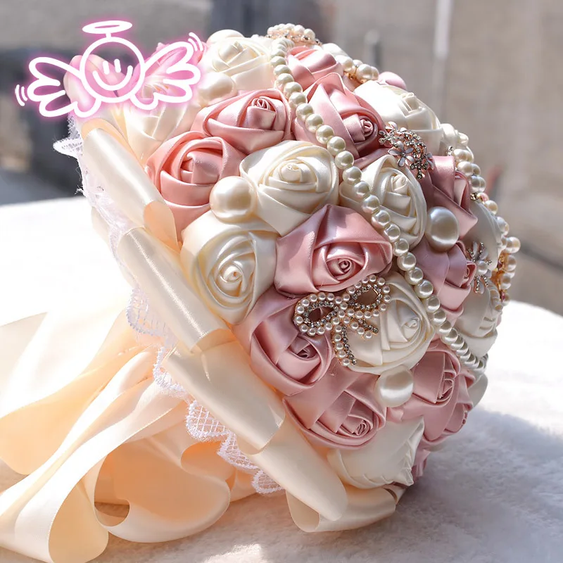 Bouquet Different color different styles of handmade flower decoration bride wedding holding flowers with diamond pearls | Свадьбы и
