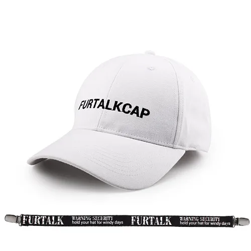 FURTALK моды шапки для женщин и мужчин бейсболка марка лето snapback Вышивка Хлопок Cap Регулируемая Хип-Хоп Шапки - Цвет: Белый