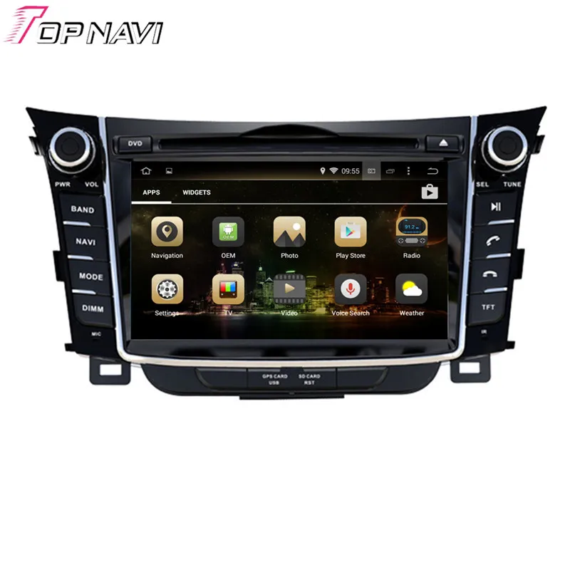 Topnavi 7 ''четырехъядерный Android 6 0 Автомобильный GPS навигатор для Hyundai i30 2012
