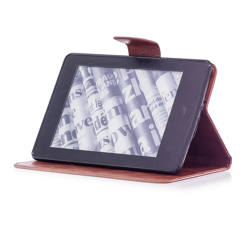 Кожаный чехол книжка CucKooDo премиум класса с карманом для карт Amazon Kindle Paperwhite