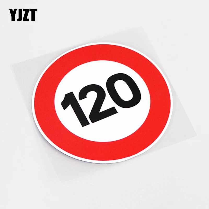

YJZT 12.7CM*12.7CM Fashion Warning Mark Speed limit 120 PVC Car Sticker Decal 13-0891