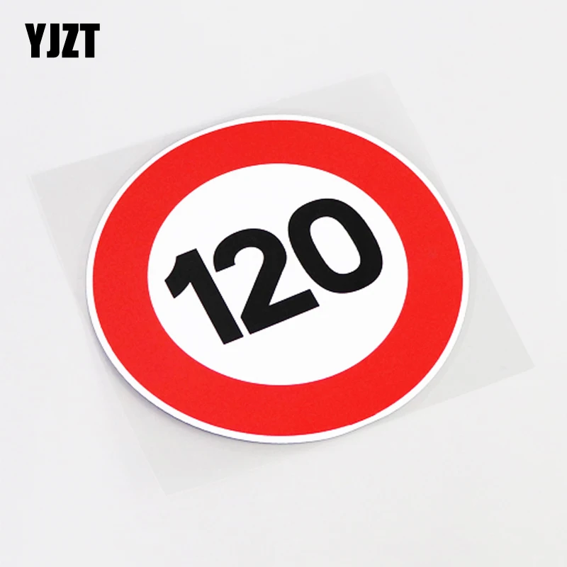 YJZT 12 7 см * модный предупреждающий знак ограничение скорости 120 пвх автомобильные