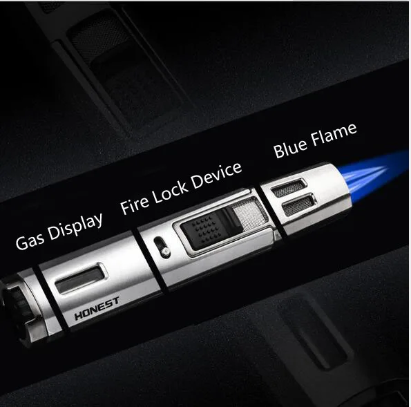 Оригинальная газовая надувная Зажигалка honest cross jet blue Flame ветрозащитная для сигар