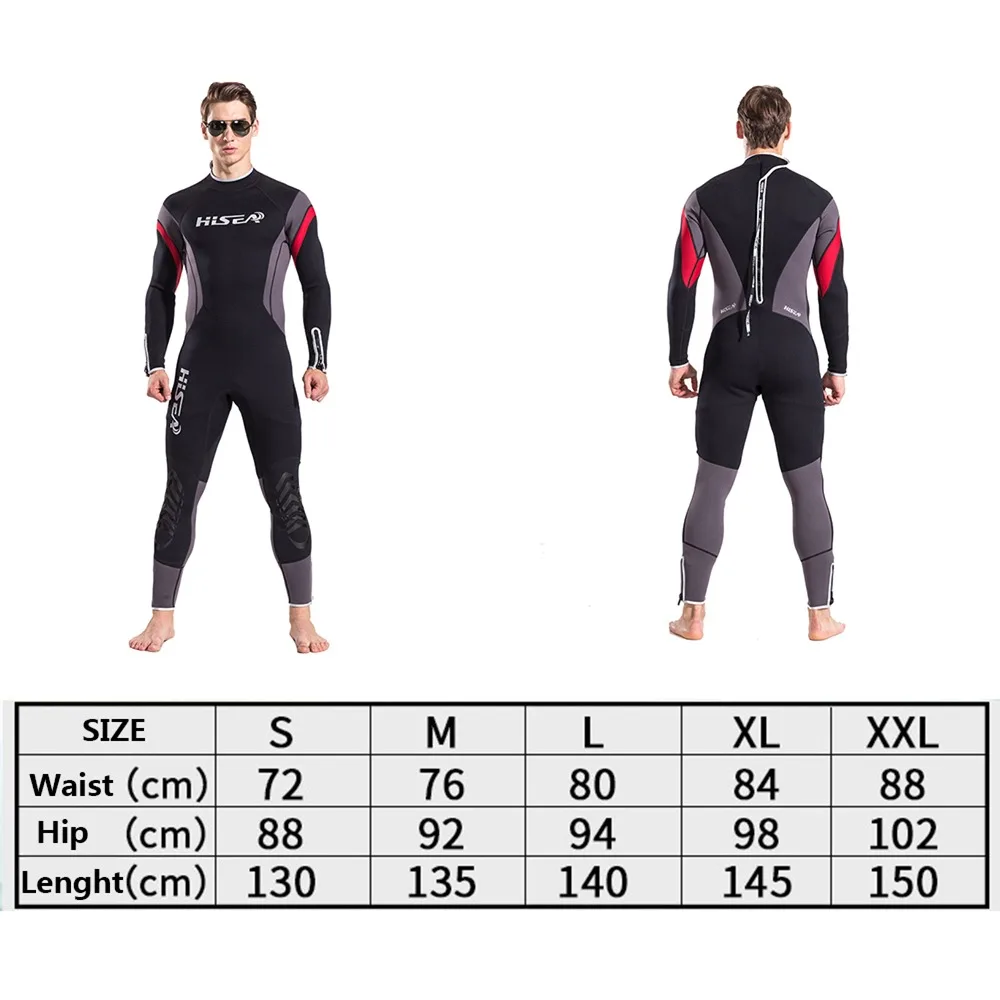 2.5MM Scuba Diving Suits Men Full Body Wetsuits Long Sleeve Sport Swimsuits Snorkeling Jumpsuit Rash Guards Swimwear | Спорт и