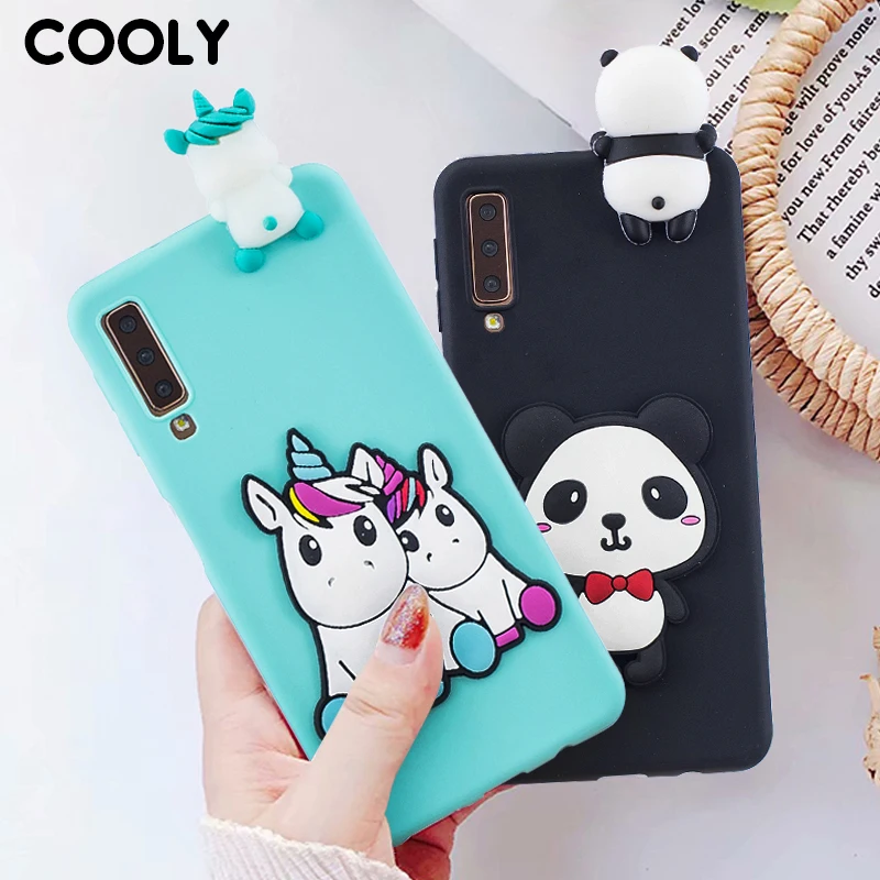 Чехол COOLY с единорогом для Samsung Galaxy A7 2018 чехлы A9 A8 A6 Plus мягкий силиконовый чехол из