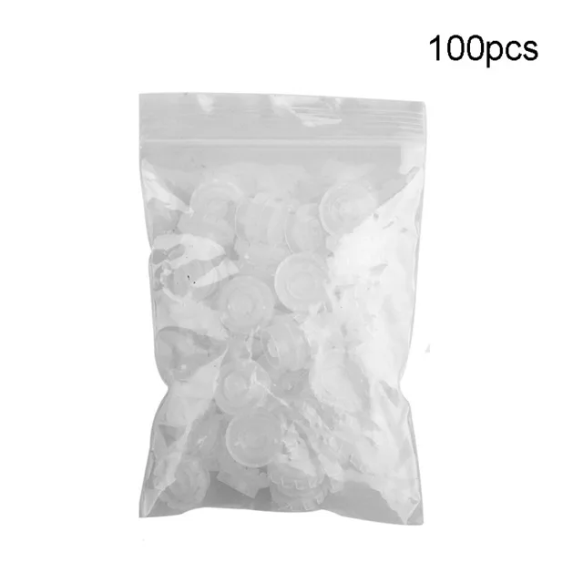 transparent 100pcs Накладные ресницы цветок кольцо чашка посадка прививка быстрое цветение солнце цветок Клей Чашка вентилятор расширение красочные - Цвет: transparent 100pcs