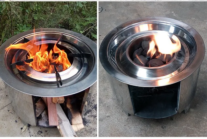 Портативная напольная плита, нержавеющая сталь напольная кухонная плита, наружная деревянная плита портативная