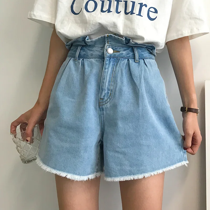 2019 бутон талии ковбойские широкие короткие ноги брюки для женщин | Женская одежда