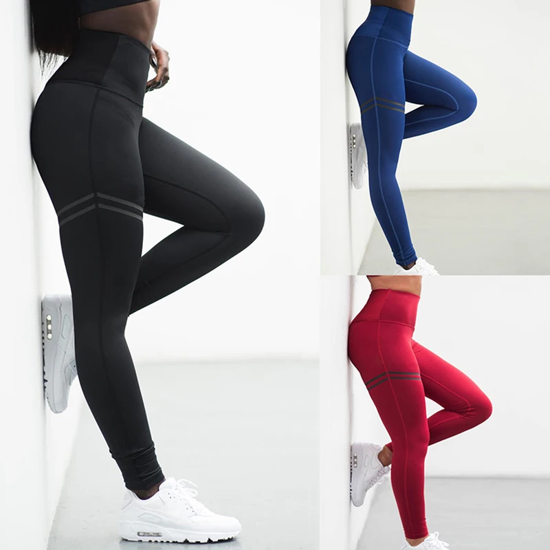 

Women's Leggings High Waist Elastic Slim Pencil Pant Trouser Gymnasium Autumn Winter Women Lady Fitness Leggings