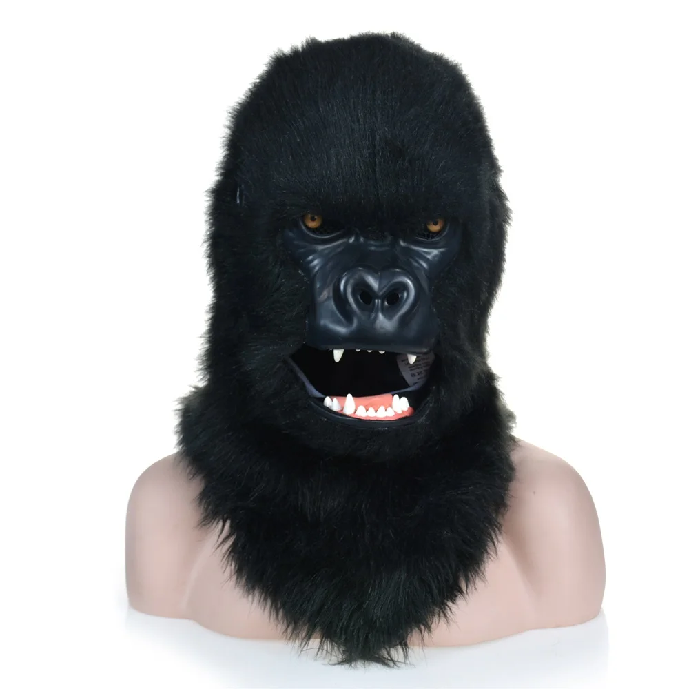 Черная маска с животными Gorilla Ротовым двигателем|Маски для вечеринки| |