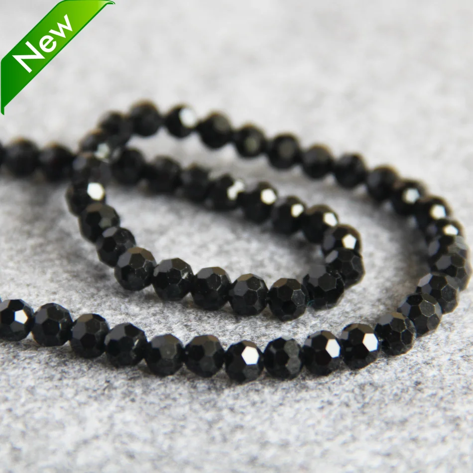 Горячая продажа 6 мм Граненый Черный AB + красочные стеклянные хрустальные бусины